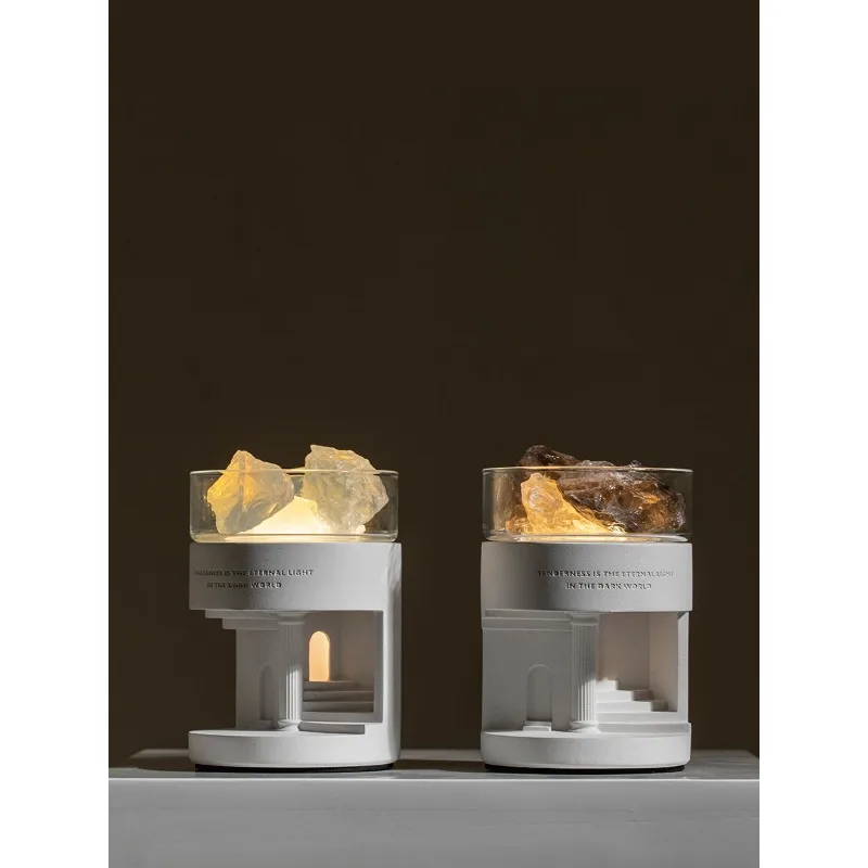 Fireless aromatherapy light essential oil, crystal diffuser stone household night light