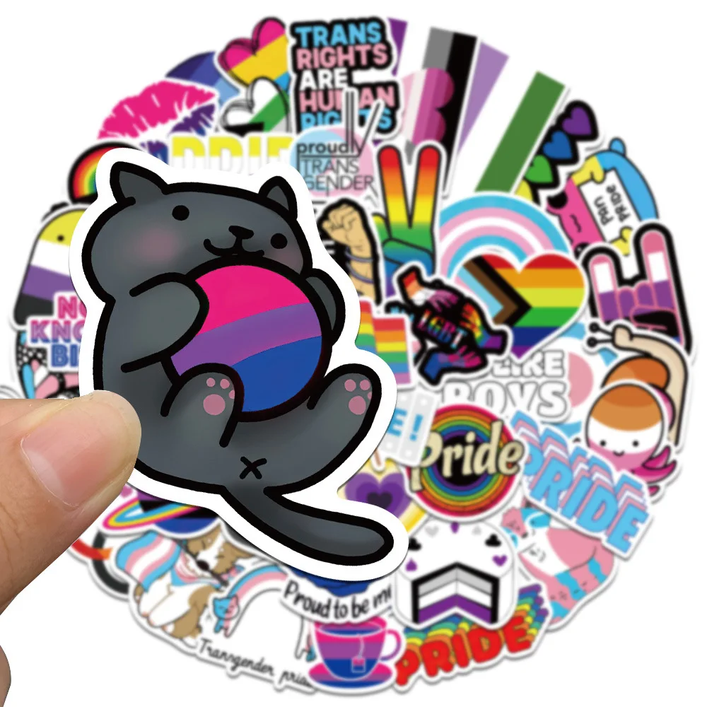 10/30/52PCS Mix Pride Homosexuality LGBT Cartoon Sticker DIY Laptop Luggage Skateboard Graffiti Decals Sticker for Kid Toys Gift