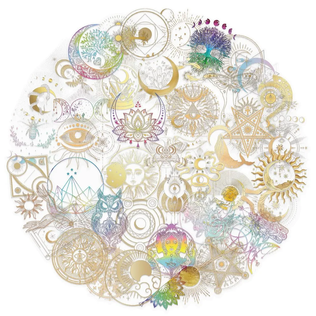 50 Pcs Transparent Gold Star Sticker Pack - Waterproof Clear PET Stickers for Decor on Journals, Guitars AnimeWorlds Store