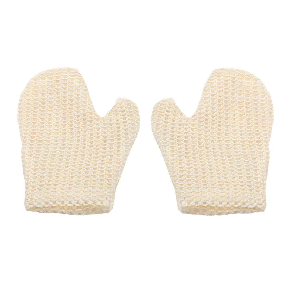 

2 Pcs Sisal Bath Gloves Exfoliating Cloth Towel Mittens Brush Shower Scrub Bathing