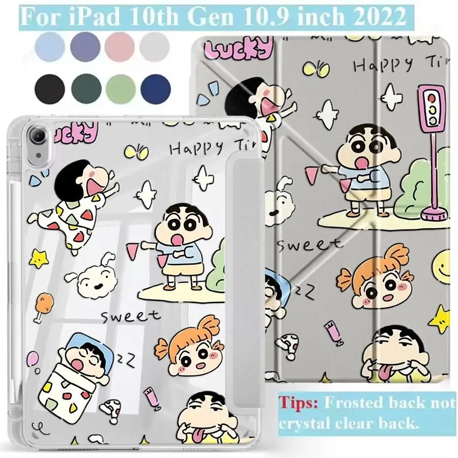 

Tablet Case For iPad Mini 6 7 Pro 2025 Pro 11th 10th 9th 8th 7th 12.9inch Air 4 5 M3 M2 1 2 M4 11inch Y-Fold Holder Cover Coo