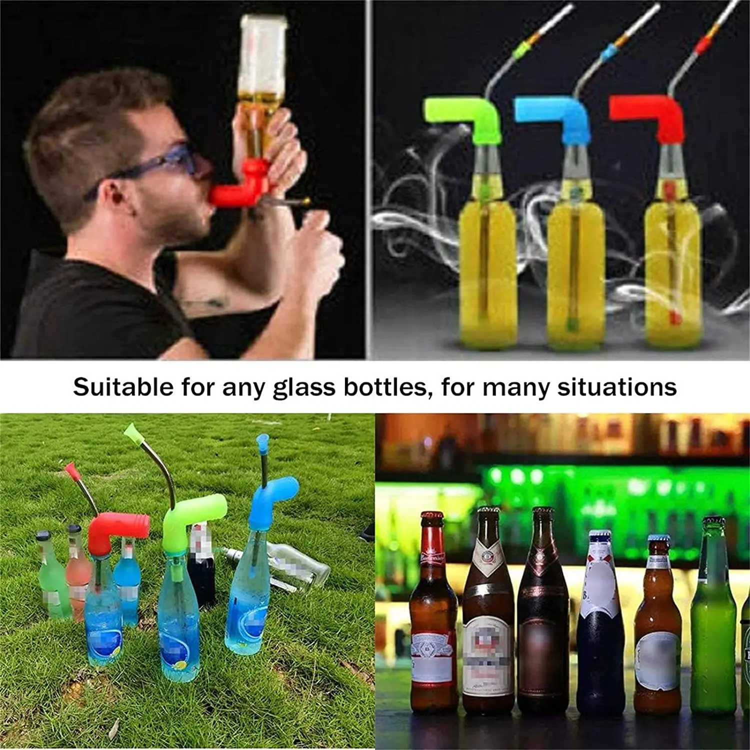 Stainless Steel Beer Straw Party Tobacco Straw Tools and Entertainment Fun Party Bar and KTV Tools