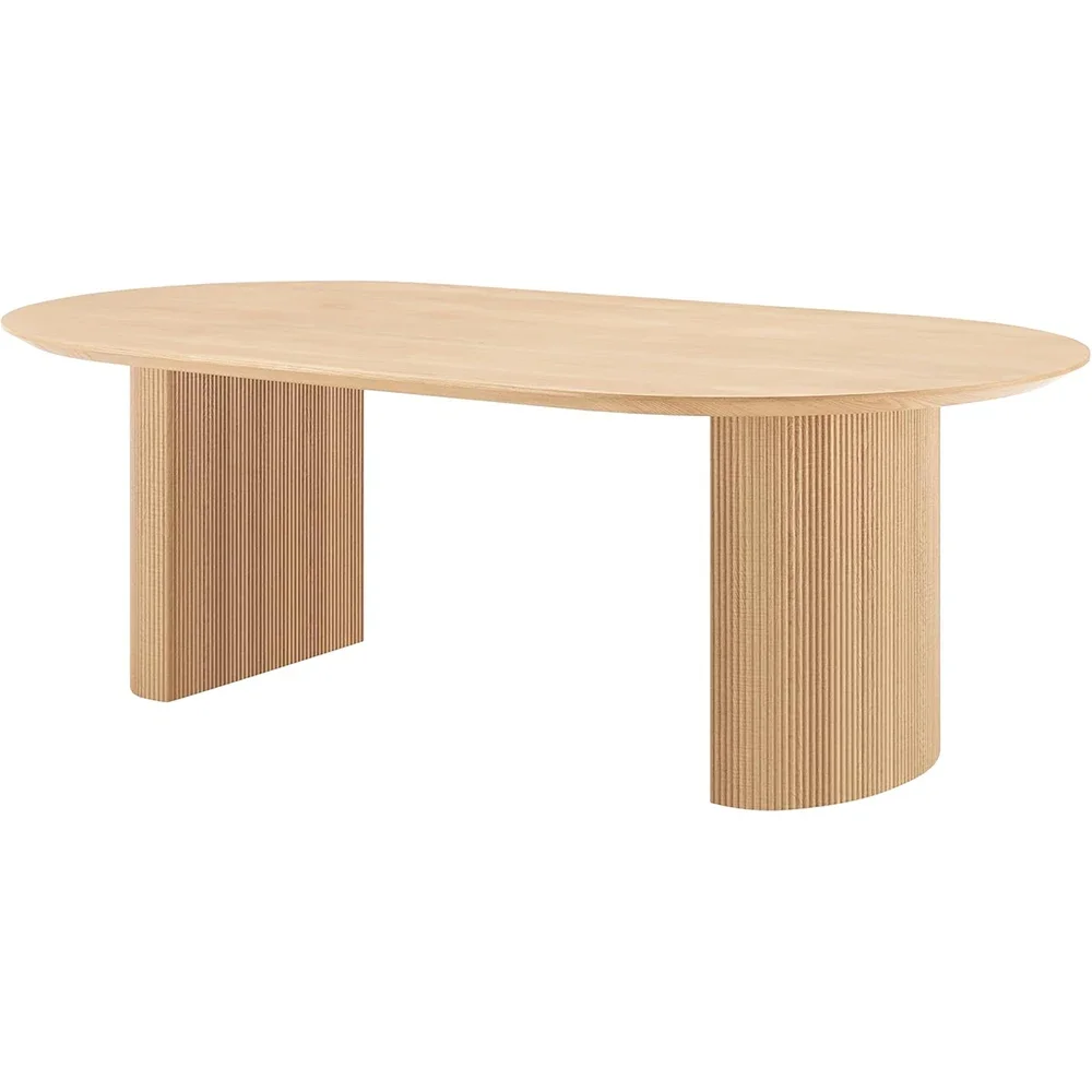 

For Fluted Oval Dining Table with Rounded Curves