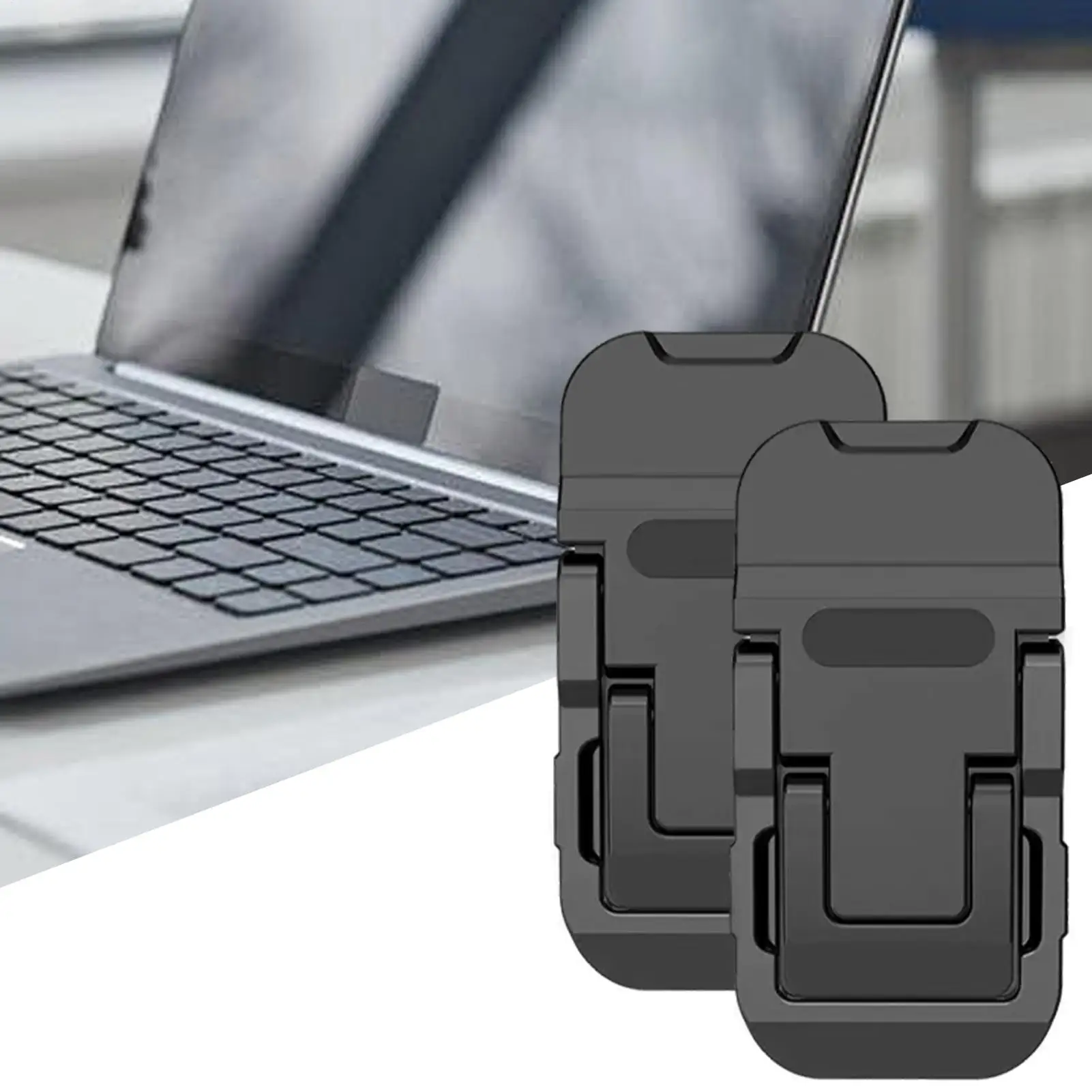 2 Pcs/Set Mini Portable Laptop Stand Riser Desktop Height Elevator Computer Keyboard Stand for Notebook Invisible Notebook Stand