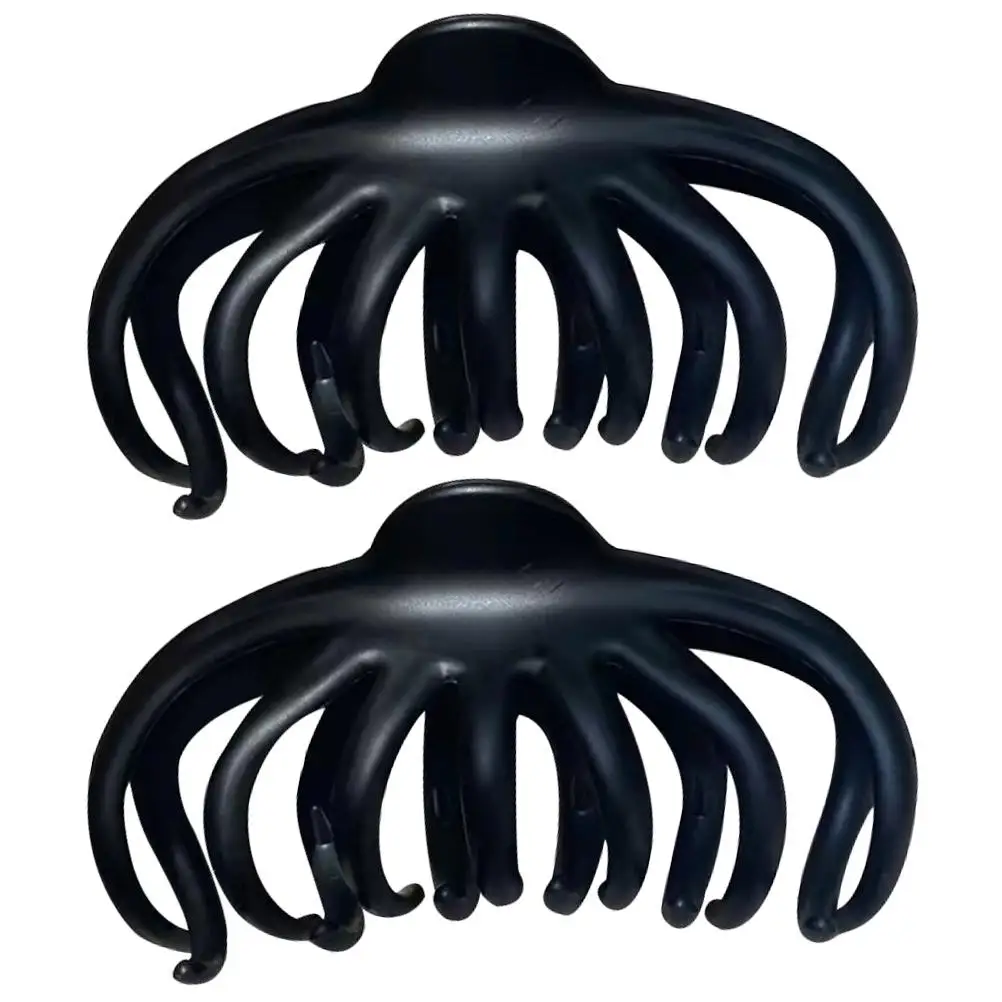 

2pcs Retro Barrettes Hair Claw Clips Large Size Black French Clamp Claw Barrette Women Accessories Styling Tool