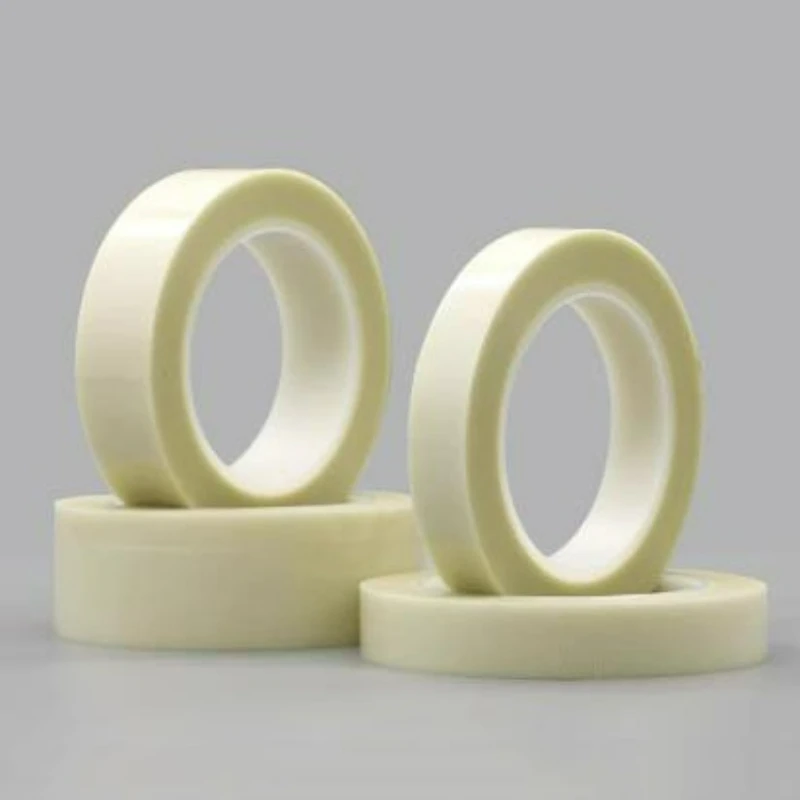 1pcs High Temperature Resistant Double-sided Teflon Tape 300℃ White Glass Fiber PTFE Tape Adhesive Components Without Residue