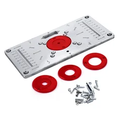 Multifunctional Aluminium Router Table Insert Plate for Woodworking Benches Carpenter Trimming Engraving Machine