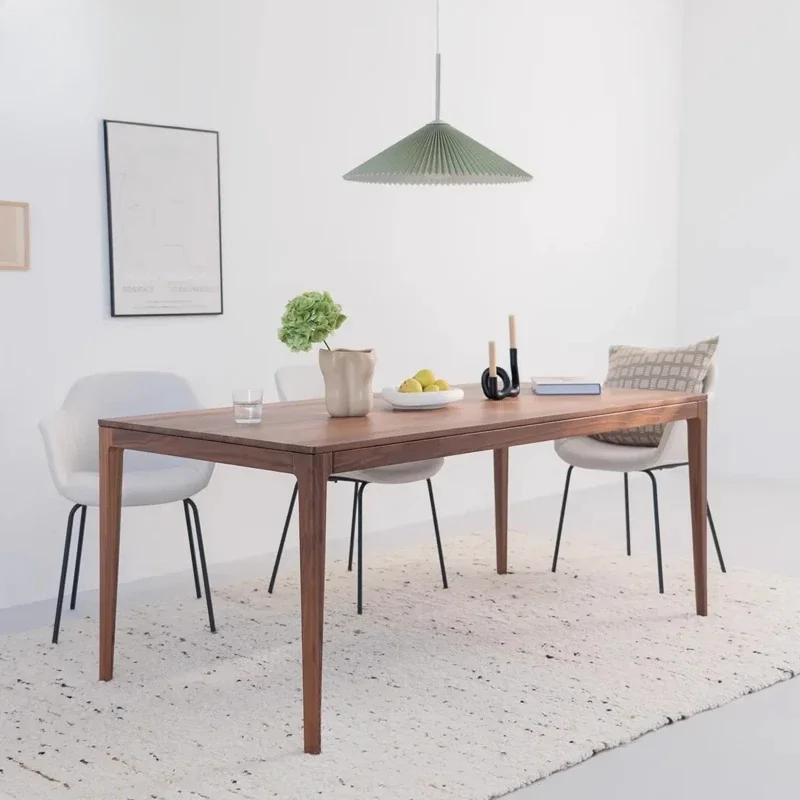 Solid wood dining table, living room, large desk, ash wood, modern simplicity