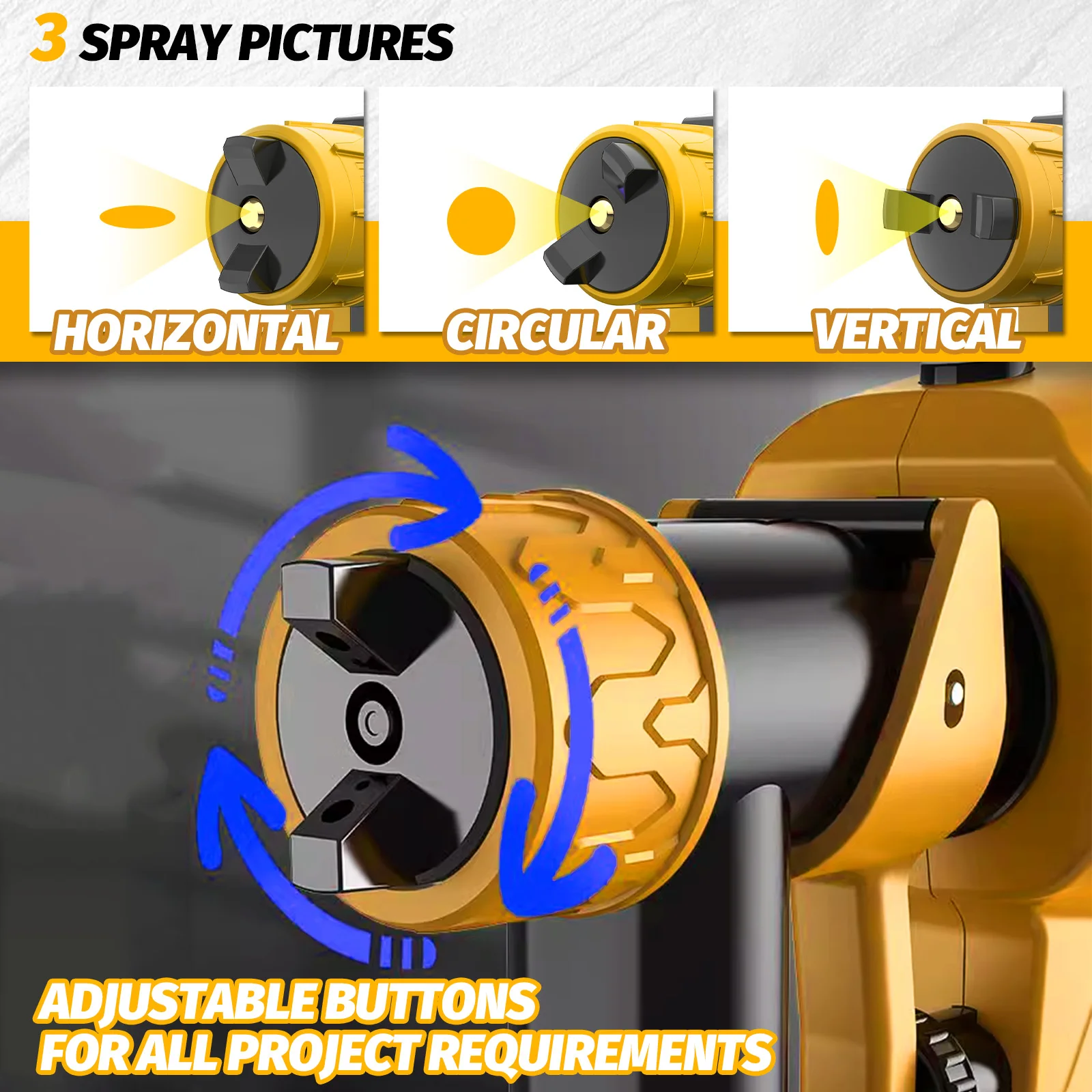 무선 페인트 분무기, Dewalt 배터리가 포함된 페인트 스프레이 건, 가정 및 정원용 1000ml 전기 페인트 건(도구만)