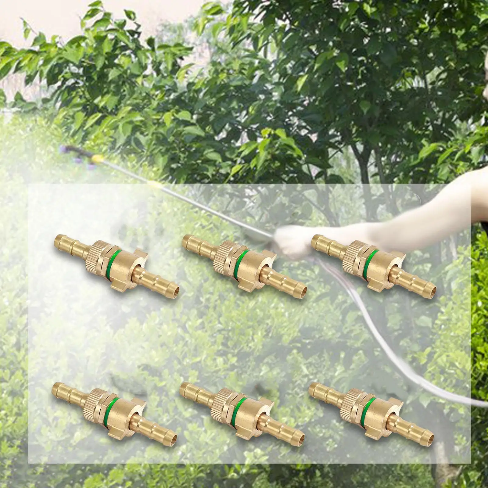 6x Kit Perbaikan Selang Fitting Duri Selang Konektor Selang Udara untuk Udara Air Gas