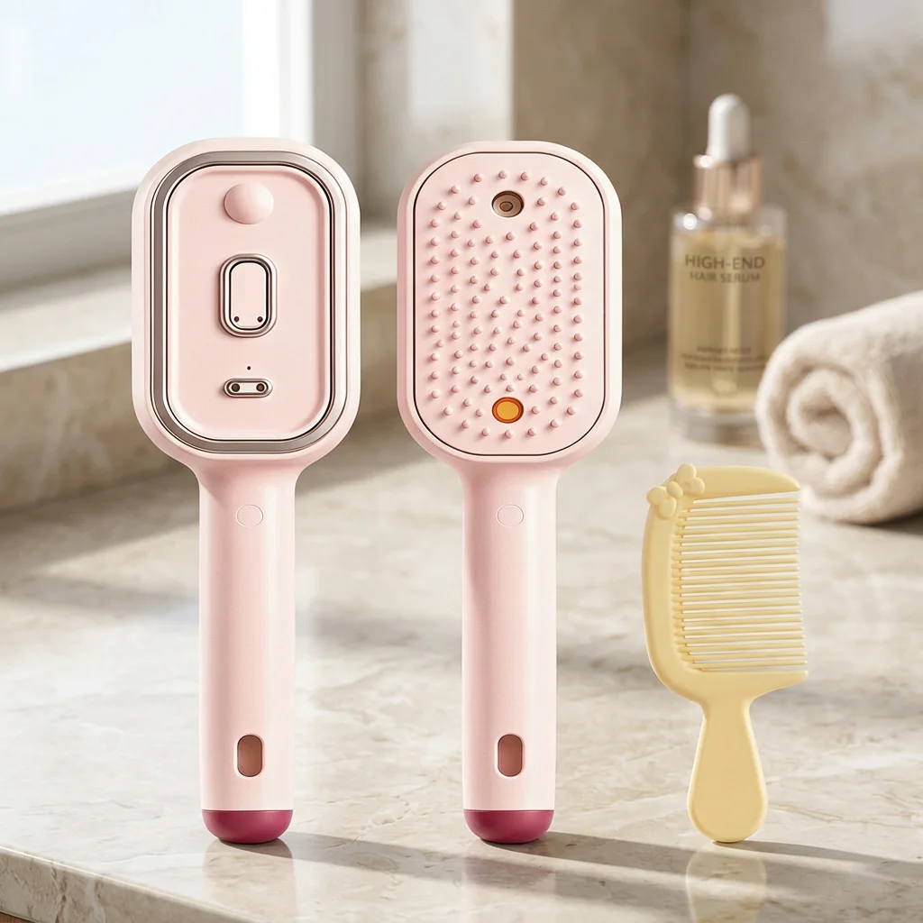 Scalp Massage Comb Brush Electric Mist Air Cushion combs Hair Care Detangling Tool USB Charging Set for Curly Long Hair styling