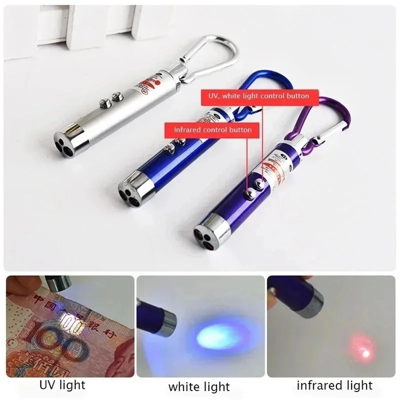 1-2pcs Small LED Flashlight Portable Hard Flashlight White Light Emergency Flashlight Keychain Outdoor/Camping Tools