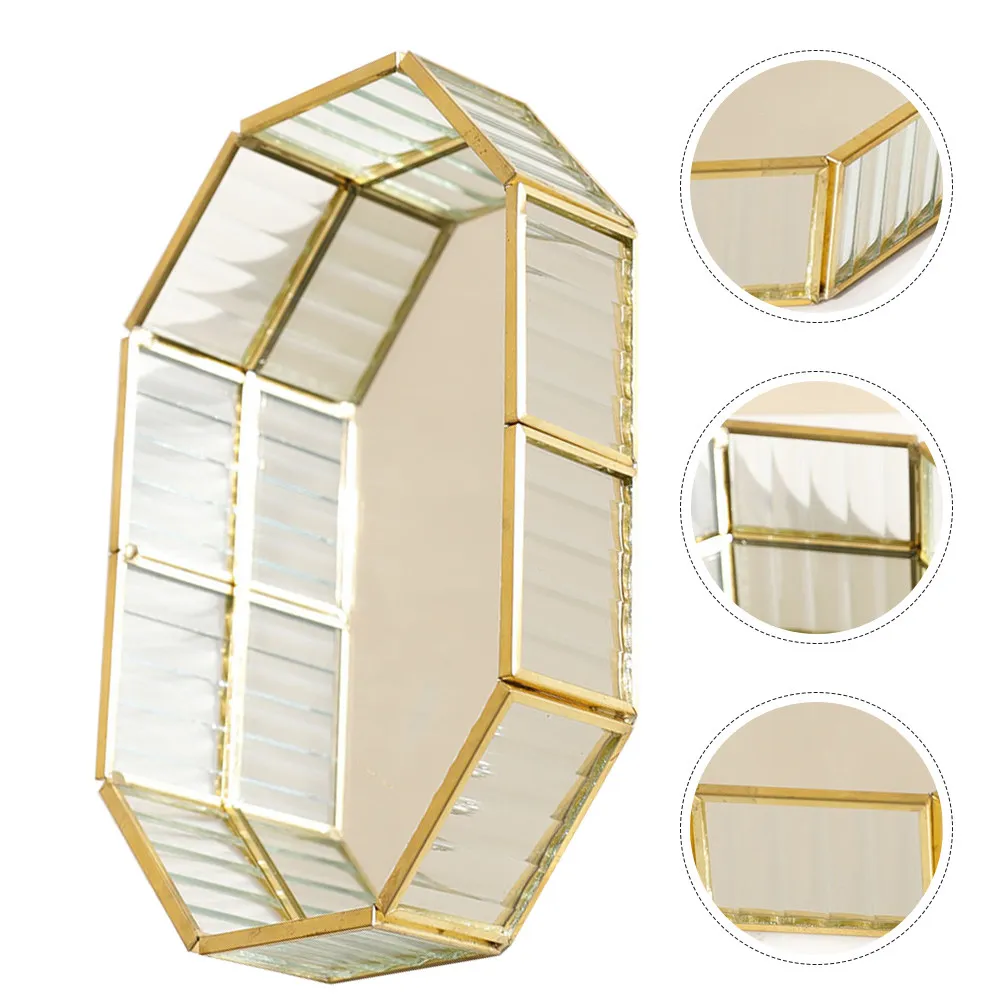 Elegant Jewelry Tray for Vanity Dresser Perfume Storage Decorative Ring Necklace Earring Holder Trinket Dish Serving