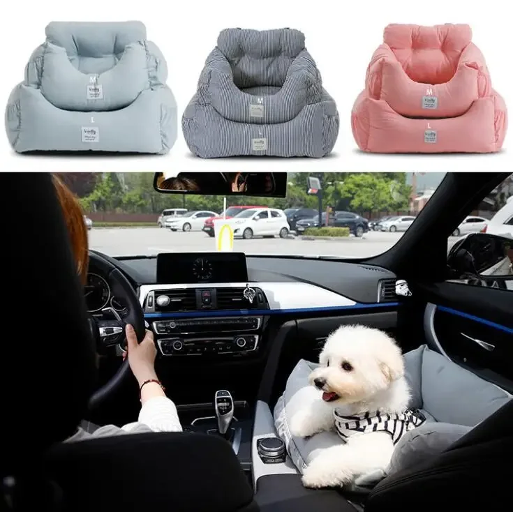 

Dog Car Seat Bed Travel Dog Car Seats for Small Medium Dogs Front/Back Seat Indoor/Car Use Pet Car Carrier Bed Cover Dog Bed