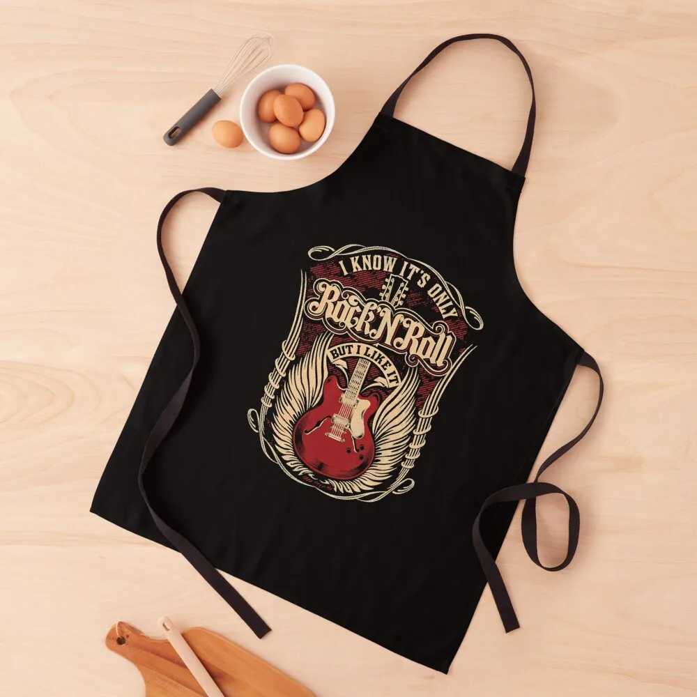 

It's-Only-Rock-'n'-Roll-But-I-Like-It Apron Hairdresser Women Kitchen Manicurists Household Items Kitchen Apron