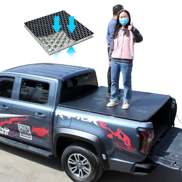 

Pickup Tri fold Aluminum backflip hilux hard Tonneau Cover rolling tonneau cover for Ranger Ford Maverick F150