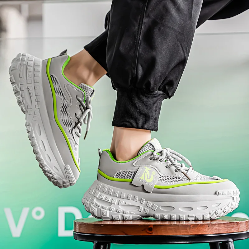 

Men's thick-sole non-slip casual sports shoes summer breathable soft-sole outdoor running shoes classic walking student sneakers