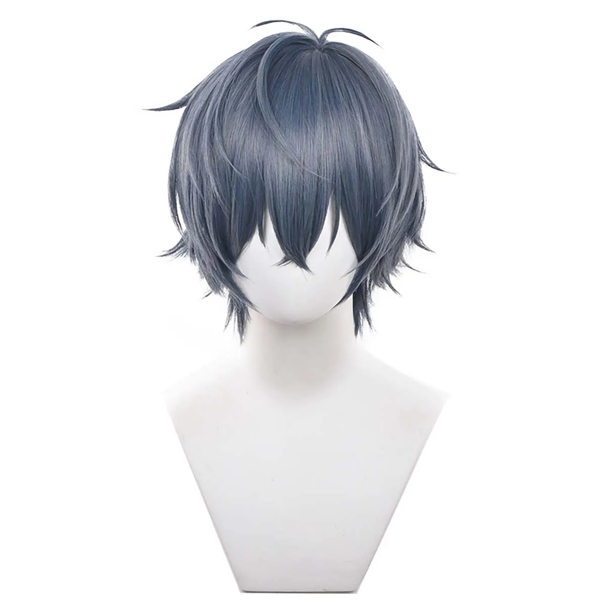 Parrucca per capelli grigi blu cosplay da uomo Anime Link Click Xavier Liu Xiao