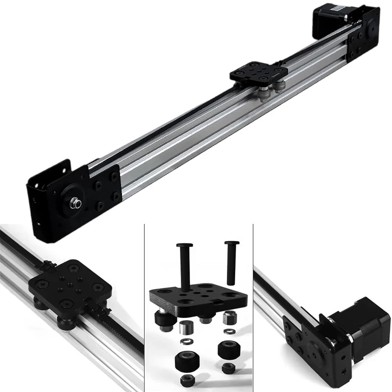 V-Slot Mini V attuatore lineare Bundle Kit trasmissione a cinghia fai da te con motore passo-passo Nema 17 250mm 500mm 1000mm