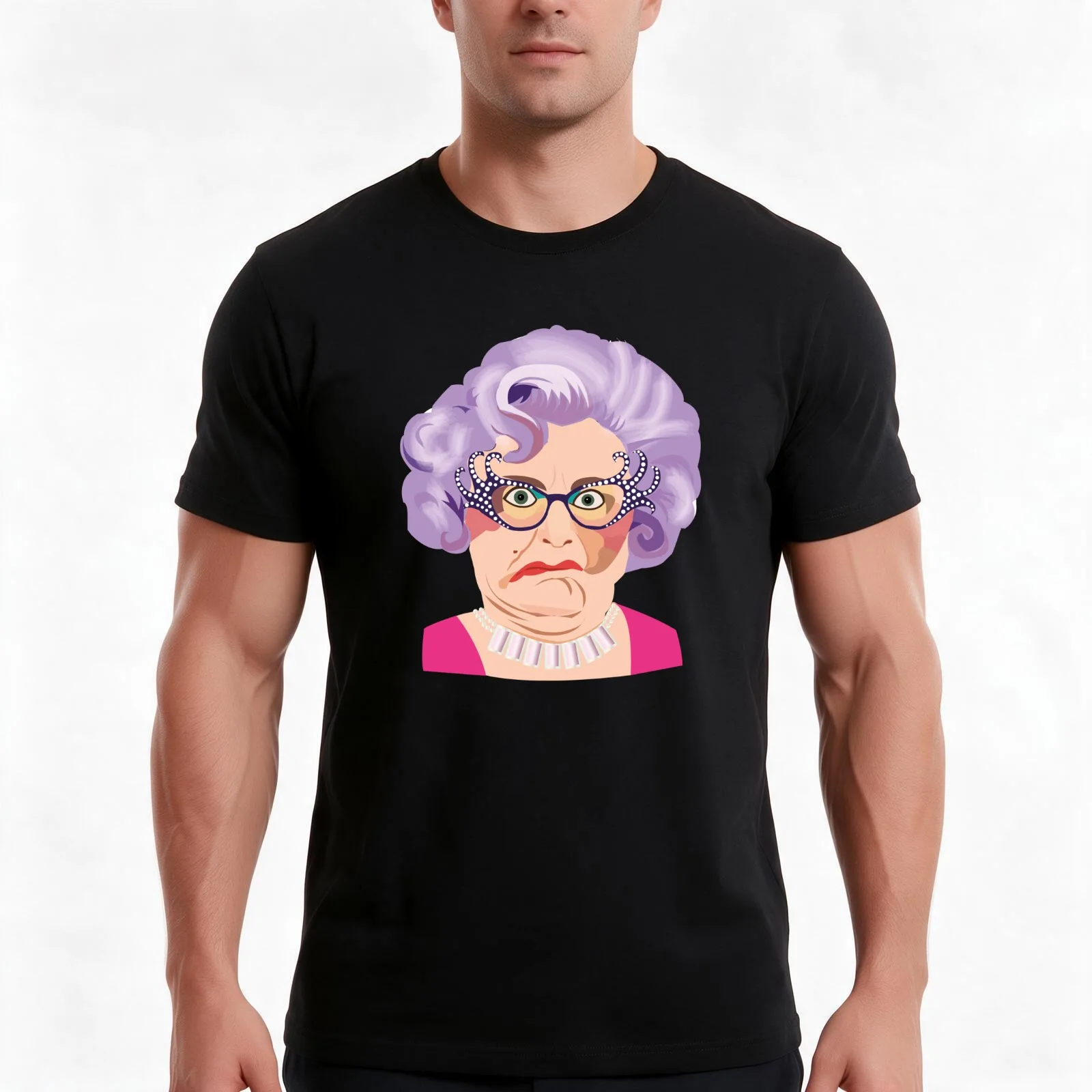 Dame Edna, Enda Everage, Barry Humphries, Aussie comedy, Australian T-Shirt, Summer Casual Cotton Tee, Oversized Streetwear Tops