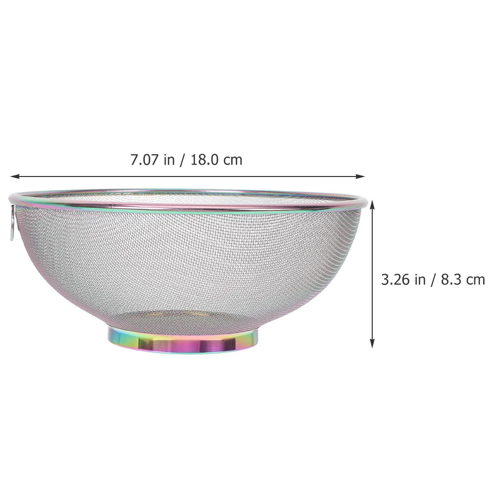 

Stainless Steel Colander Soybean Milk Filter Bowl Fine Mesh Strainer for Fruits Vegetables Rice Drainer Strainer Basket