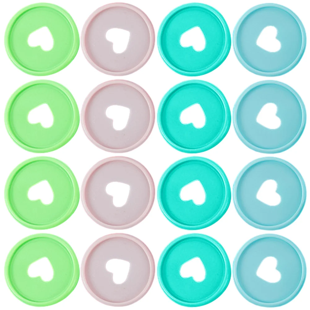 

80 Pcs Book Heart Discs Four-color Mixed Hair) Binder Rings Binding Tiny The Notebook