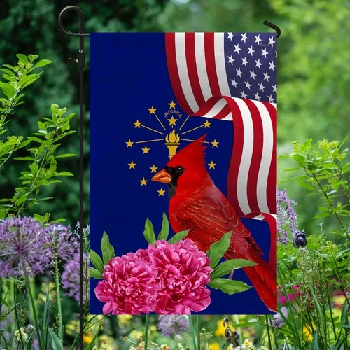 Indiana State Double Sided State Flags, Indiana American Flags, 12x18 Heavy D... ZZO EEZ