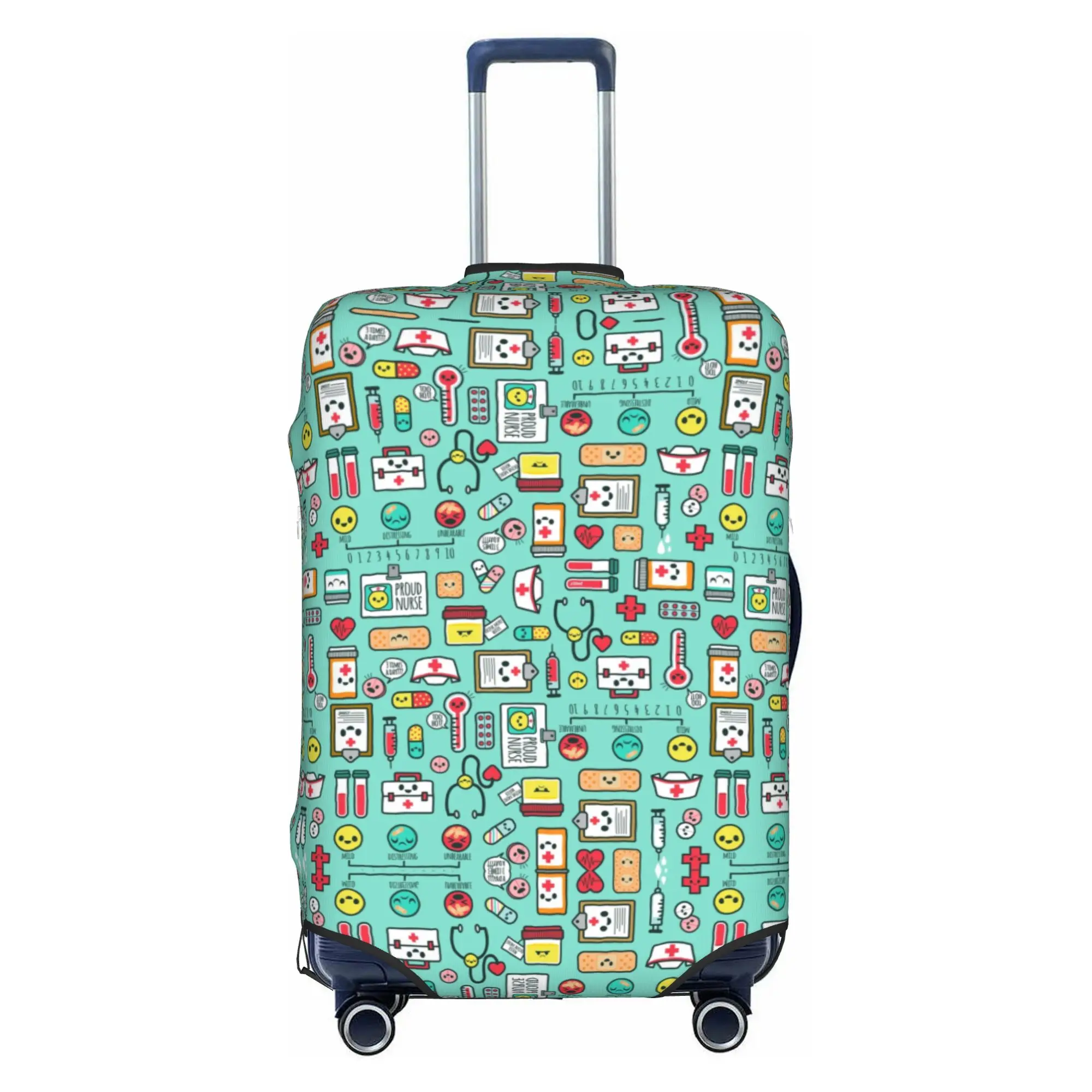 Proud to Be a Nurse Luggage Cover Fashion Health Care Nursing Suitcase Protector Covers Suit For 18-32 inch