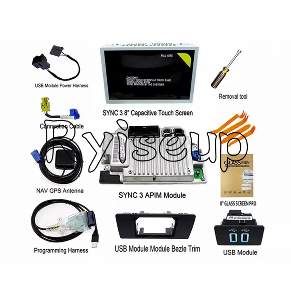 Factory SYNC2 to SYNC3 Upgrade Kit APIM Module Antenna Carplay GPS Navigation Fit for Ford Lincoln Sync 3 HC3T-14F014-BD