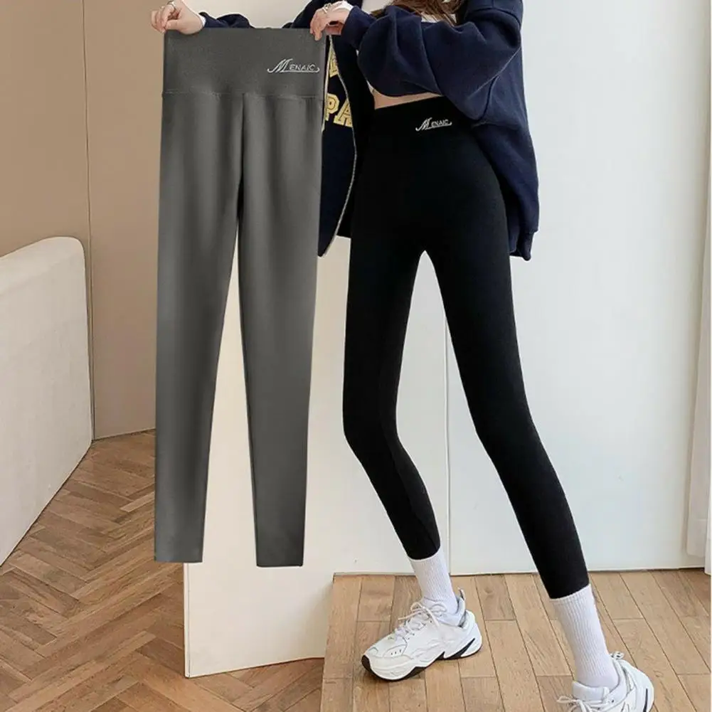 Wide Elastic Fall Long Johns Leggings Women Thermal Pants Double-Sided DE Velvet High Stretch Winter Self-Heating Warm Leggings