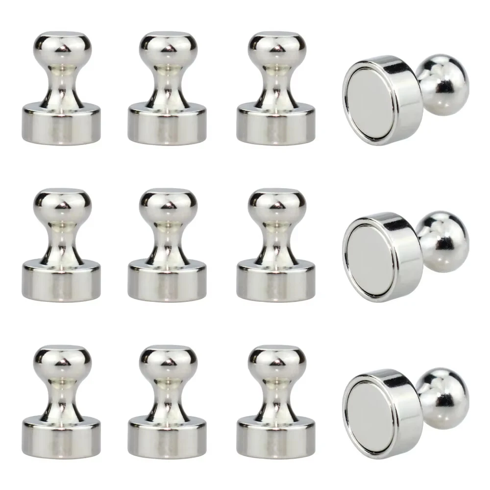 5/10PCS Magnetic Nail Office Calligraphy Painting N52 Refrigerator Strong Magnet Nail Teaching Whiteboard Magnetic Nails 12x16mm
