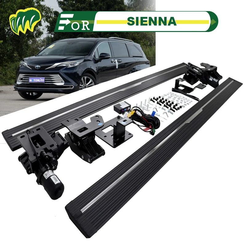 1Pair For Toyota SIENNA MPV 2022 2021-2023 Truck Electric intelligence Running Boards Bar Pedals Side Step Bars with LED Lights