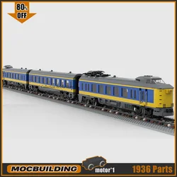 Regional Train MOC Netherland IC Building Blocks City Vehicle RC Technology Bricks DIY Assembly Model National Collection Toys