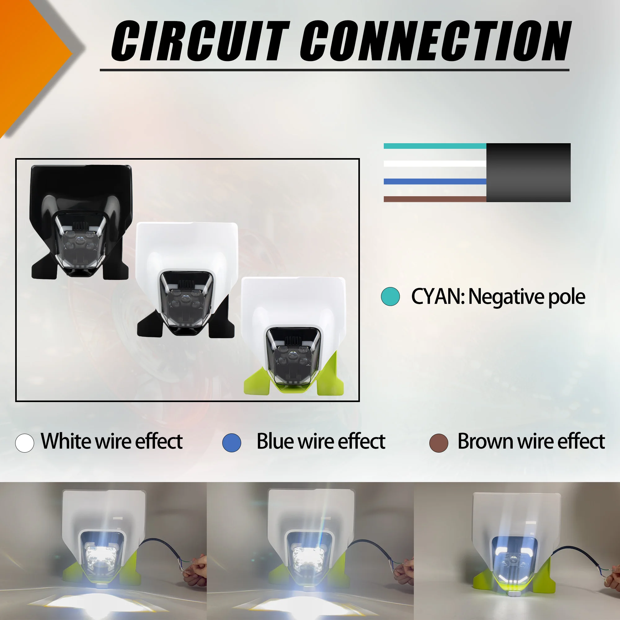 For Husqvarna 501 TE 300 FE 350 TC FC 150-500 Motocross Headlight Housing Fairing Plastic Headlamp Cover Motorcycle Accessories