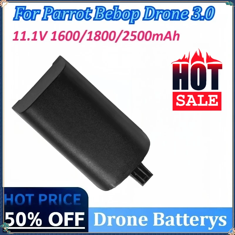 

New 11.1V 1600/1800/2500mAh Outdoor Drone Backup Replacement Battery for Parrot Bebop Drone 3.0 Helicopter Upgraded Lipo Battery