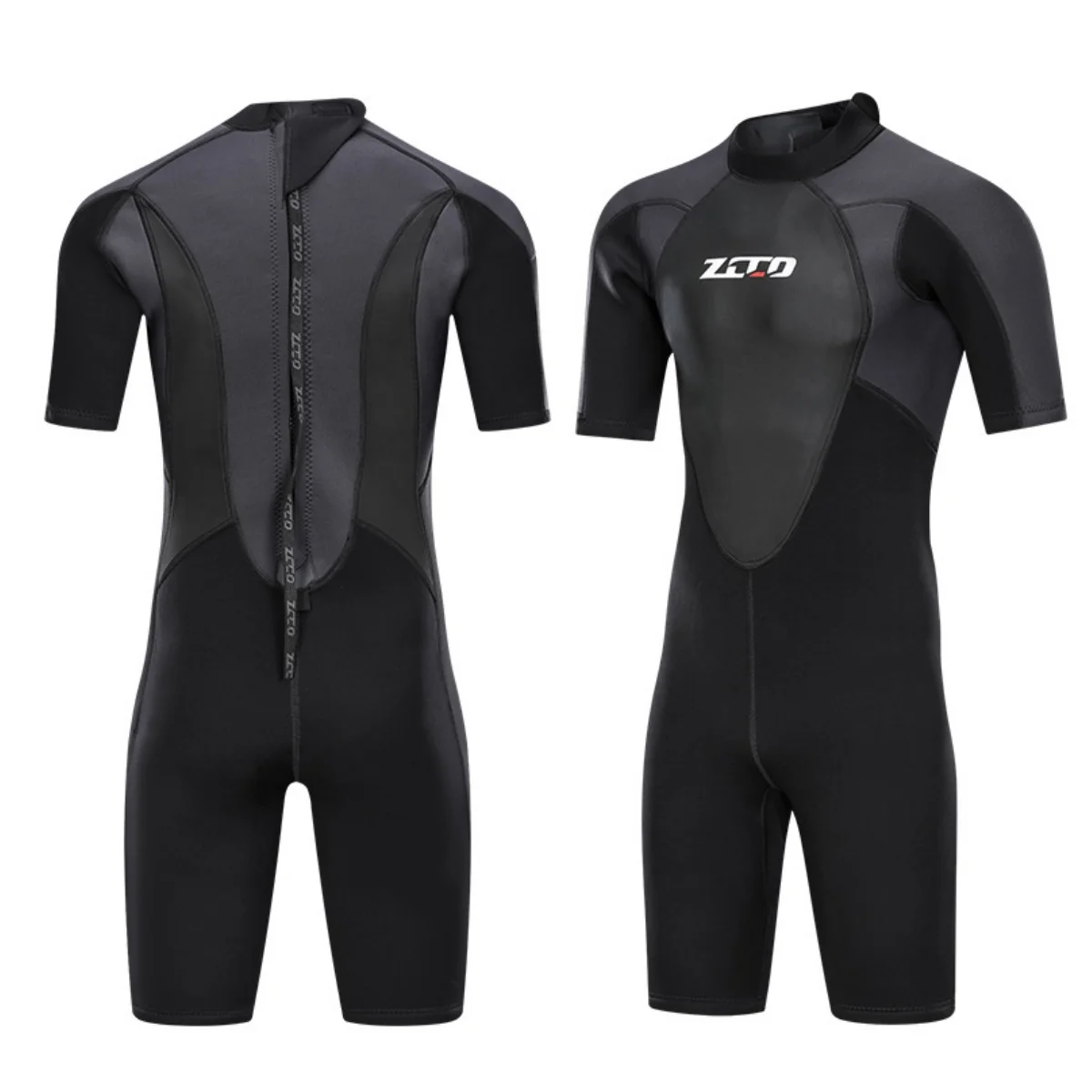 ZCCO Men's Wetsuits 3mm Premium Neoprene Back Zip Shorty Dive Skin for Spearfishing,Snorkeling, Surfing,Canoeing,Scuba Divin