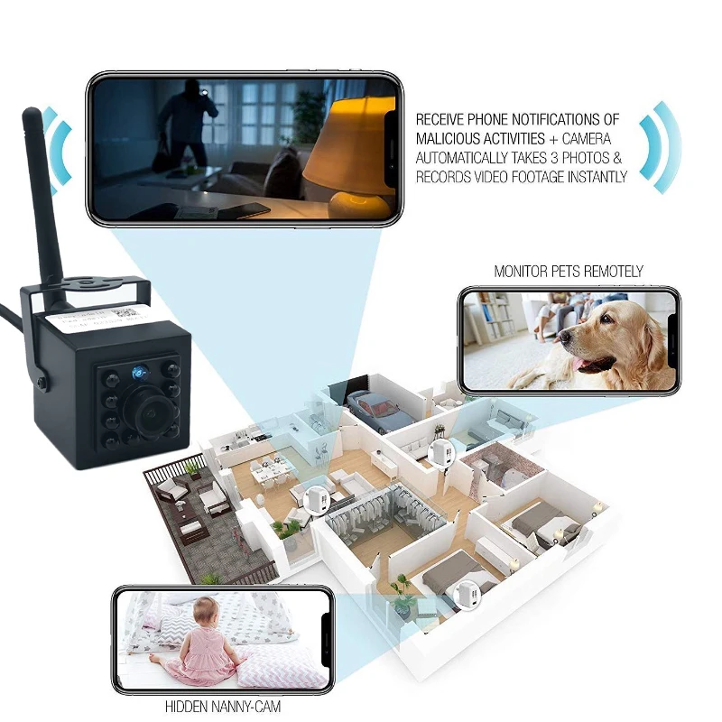 Tuya WiFi Bird Box Camera Mini Smart 1080P 2MP CCTV Night Vision Webcam IPC P2P Video Surveillance Security Monitor Alexa Google