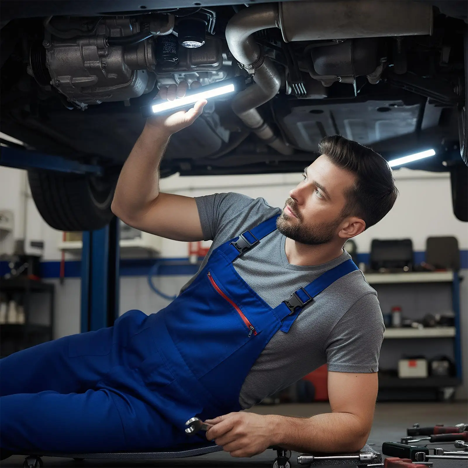 

Магнитный рабочий фонарь, перезаряжаемый беспроводной, 600 мАч, автомобильный рабочий фонарь, светодиодный фонарик для кемпинга для мужчин, машинный ремонт автомобиля