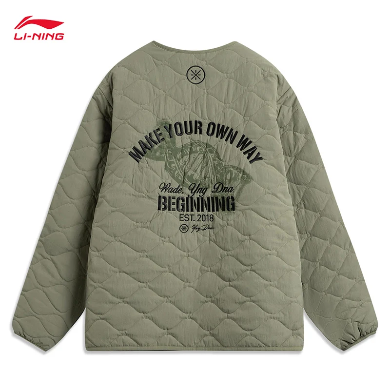 

LI-NING Way of Wade men cotton-padded jacket Polyamide Loose Fit Retro Fashionable Winter Casual Coats AJMU285