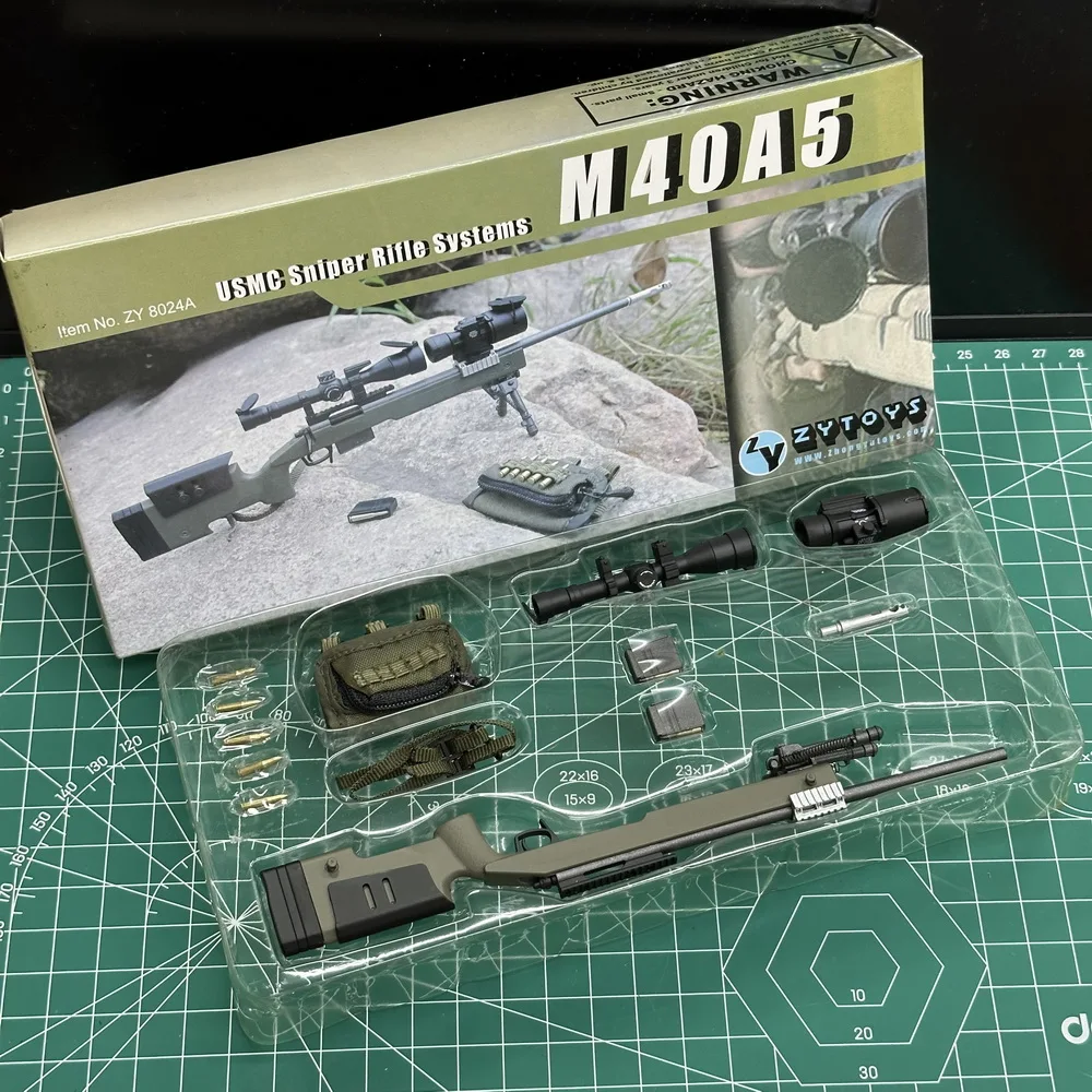 

ZY8024A 1/6 Scale M40A5 Sniper Rifle USMC Marine Corps Green Model for 12inch Action Figures Accessories Soldier Army Toys