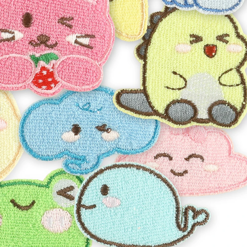 16 stücke Tier Katzen Stern Nette Selbstklebende Patches Für Kleidung Kinder Gestickte Eisen Aufkleber Nähen Stoffe Jacken Diy Parches – Detail 5