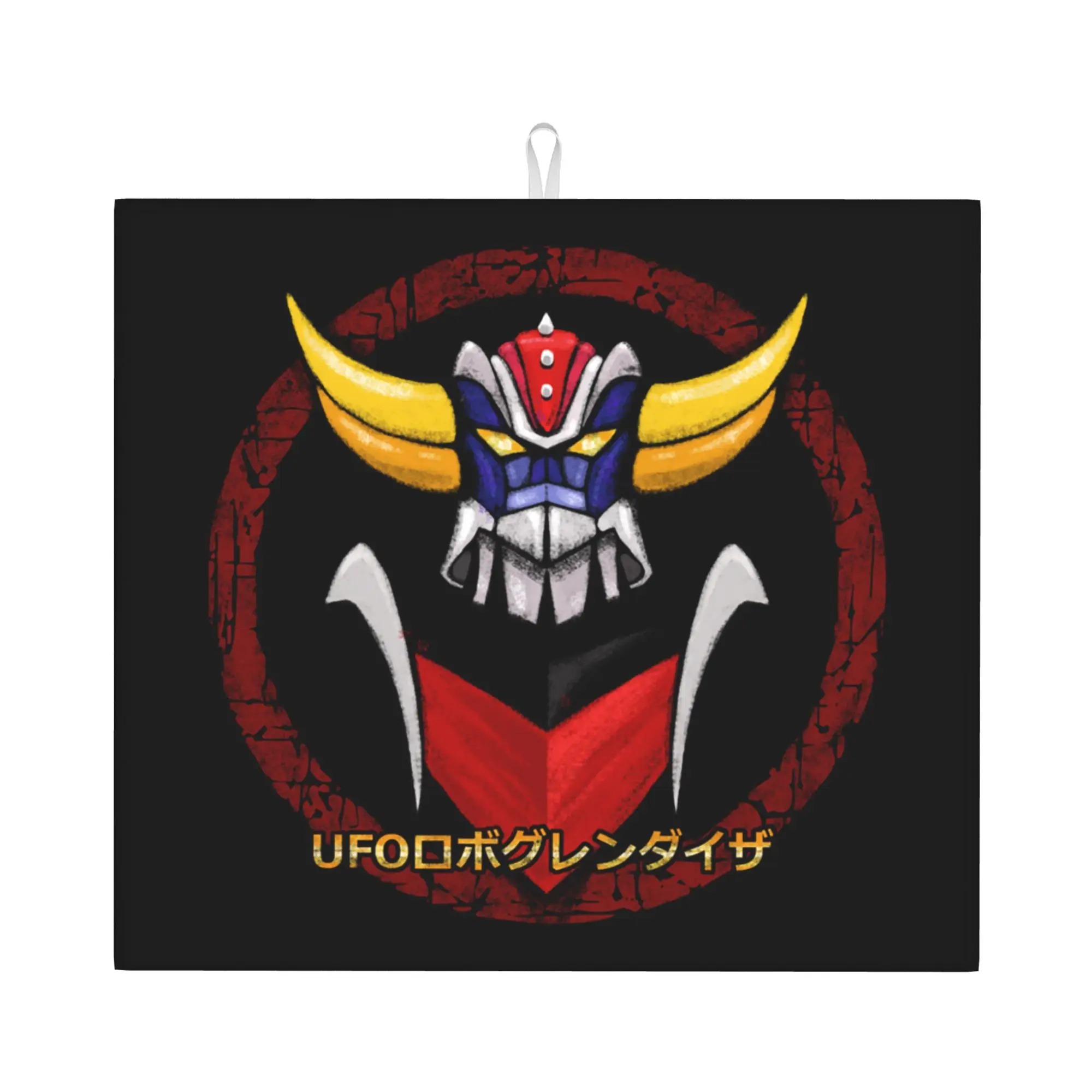 Drying Mat For Kitchen Ufo Robot Grendizer Goldrake Mazinger Z Anime Water Absorbent Waterproof Kitchen Counter Protector Mat