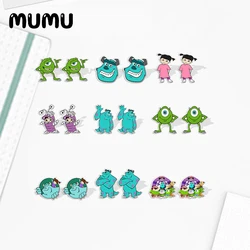 2024 New Monsters Inc Stud Earring Sully Boo Epoxy Jewelry Resin Acrylic Earrings Handmade Gifts Fans