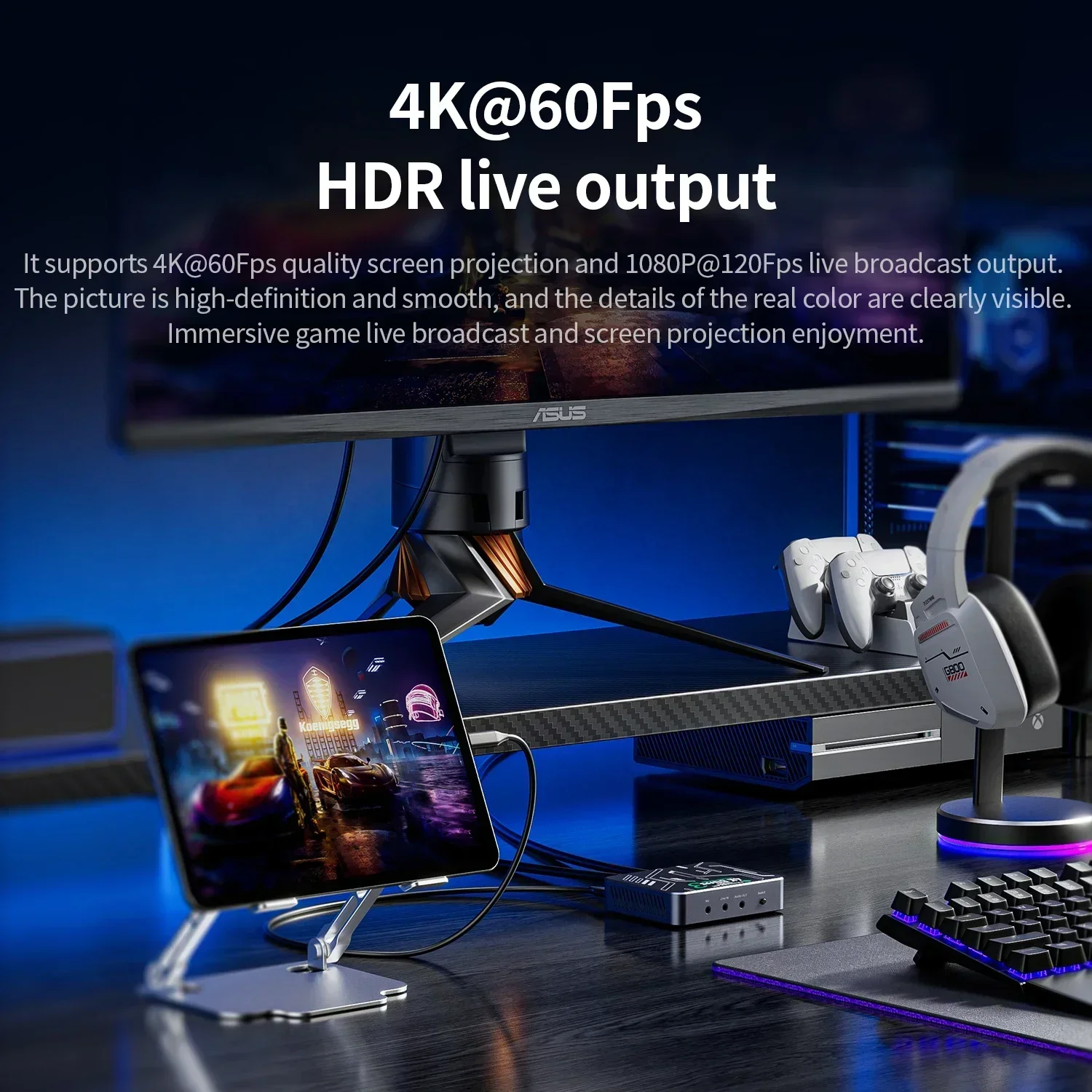 PLEXTONE GC533PRO Video Recording And Live Broadcast Video Audio Game Capture Card 4k For Full Hd 1080p Video Capture 60fps