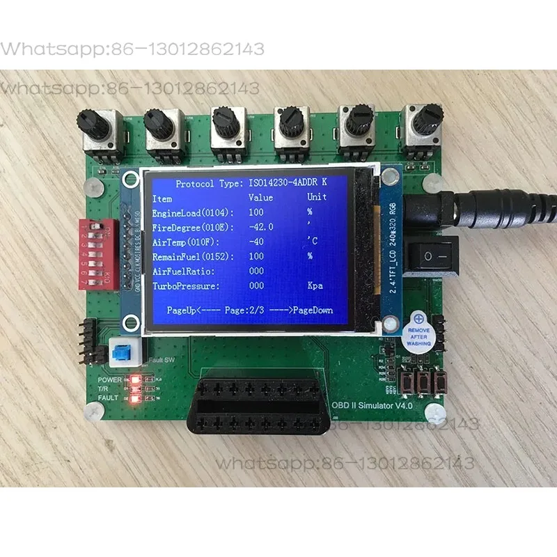 

J1939 ECU Vehicle OBD Simulator, ELM327 Tester for Automotive Testing & Development