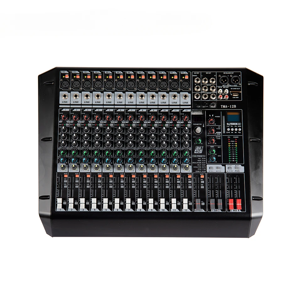 12 Channel Digital Mixer DJ stage performance professional sound dj controller/audio console mixer