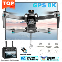 KF104 MAX/AE86 PRO Drone with Screen Professional 8K Dual Camera Airdrop Aircraft 3-Axis Gimbal Obstacle Avoidance FPV GPS Drone