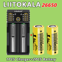 LiitoKala Lii-51S Original high quality 26650 battery 5100mAh 3.7V li-ion rechargeable battery for 26650A LED flashlight+charger