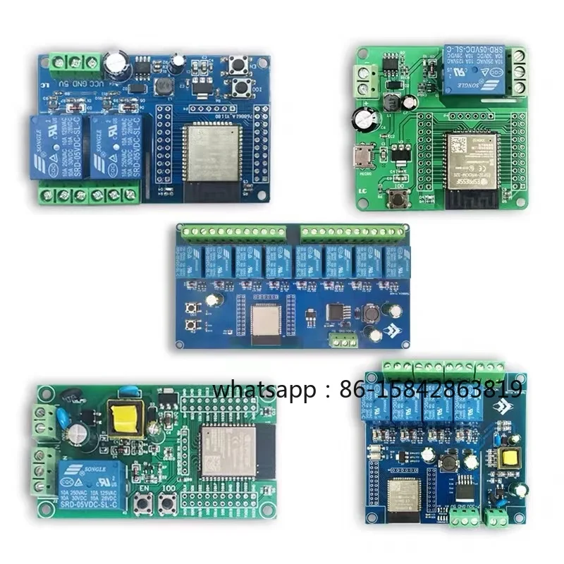

1/2/4/8-канальный модуль реле ESP32 с Wi-Fi, Bluetooth и BLE, питание AC90-250В/DC5-30В, плата разработки ESP32-WROOM-32E