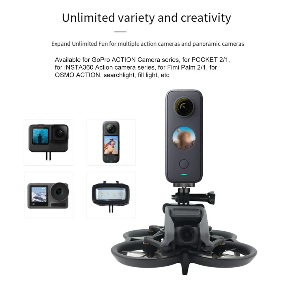 Extension Bracket For GoPro 10 9 For Insta360 Panoramic Camera Mounting Fixing Adapter Holder For DJI Avata Retrofit Accessories